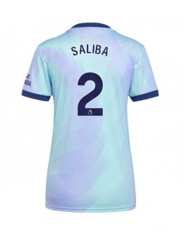 Arsenal William Saliba #2 Ausweichtrikot für Frauen 2024-25 Kurzarm